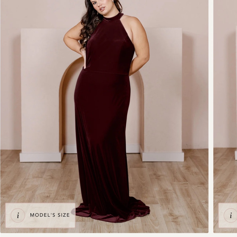 Revelry Tori Velvet Dress- Burgundy
